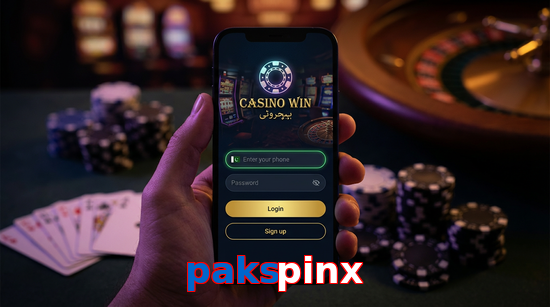 Main screen of Pakspinx login page for PK players